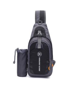Waterproof Sling Bag Outdoors Crossbody Chest Bag Gym Daypack - Black