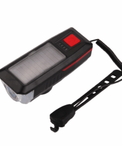 Waterproof Solar Powered Bicycle Light Set USB Rechargeable with Bike Horn