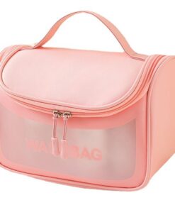 Waterproof Toiletry And Cosmetic Bag - Pink