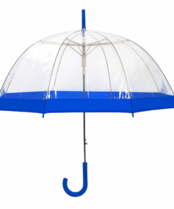 Waterproof Transparent Dome Umbrella - Blue