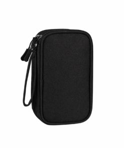 Waterproof Travel Cable Organizer Bag, Electronic Accessories Case - Black
