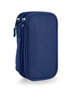 Waterproof Travel Cable Organizer Bag - Portable Tech Storage Case - Blue