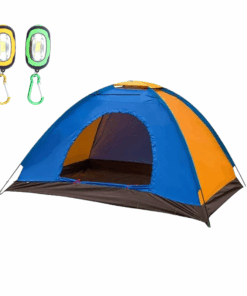 Waterproof Travel Camping Tent for 2 with Keychain LED Light