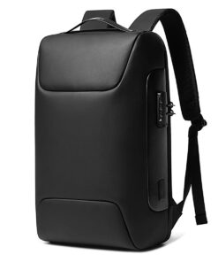 Waterproof with TSA Lock USB Port for Work Travel Laptop Backpack - 15.6 inch - Black