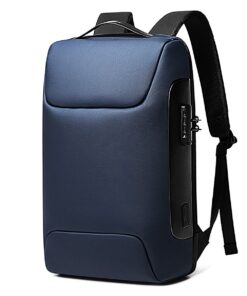 Waterproof with TSA Lock USB Port for Work Travel Laptop Backpack - 15.6 inch - Blue, Black
