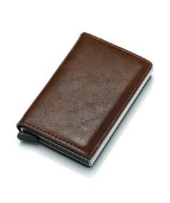 We Love Gadgets Credit Card Pop Up Wallet - Dark Brown