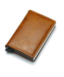 We Love Gadgets Credit Card Pop Up Wallet - Light Brown
