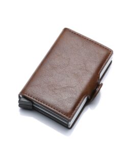 We Love Gadgets Dual Credit Card Pop Up Wallet - Dark Brown