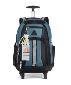 Webuy 22inch Trolley School Bag Rolling Laptop Wheeled Backpack Red - Blue