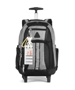 Webuy 22inch Trolley School Bag Rolling Laptop Wheeled Backpack Red - Grey