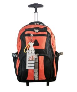 Webuy 22inch Trolley School Bag Rolling Laptop Wheeled Backpack Red - Orange