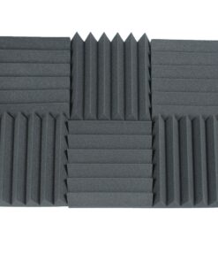 Wedge Acoustic Sound Foam Panels - Black - 6 Pack