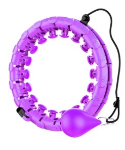 Weighted Hoop Smart Waist Exercise Ring Adjustable Fitness Weighted Hoop - Purple
