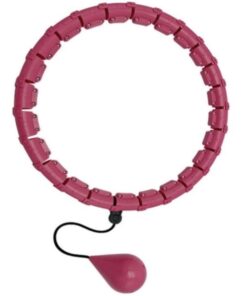 Weighted Hula Hoop for Abdomen Fitness and Waist Toning-Pink