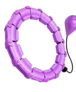 Weighted Hula Hoop for Abdomen Fitness and Waist Toning - Purple