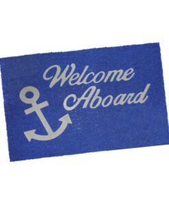 Welcome Mat with Backing PVC - Blue (40 x 60cm)