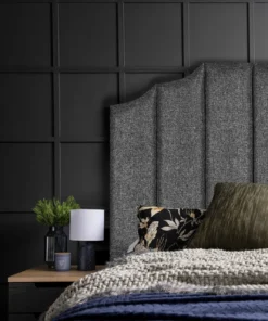 Wendy Queen Headboard, Black/Silver