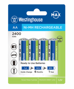 Westinghouse Always Ready AA Ni-Mh 2400mah Rechargeable 4 Pack