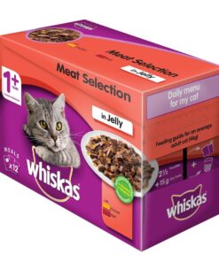 Whiskas Adult Pouch Multi-pack Meat Selection In Jelly (12 X 85g)