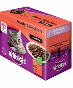 Whiskas Cat Food Multipack Pouch Meat in Gravy 48 X 85g