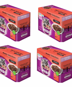 Whiskas Kitten Pouch Multi-pack Meat Selection In Gravy (12 X 85g) X 4