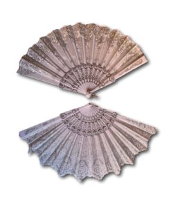 White Hand Fan Set of 2