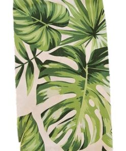 White Plastic Bag Holder With Green Leaves