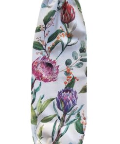 White Plastic bag holder with King Protea's and leaves