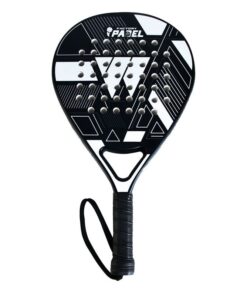 Whizz Padel Carbon Fibre Factory Padel Racket Bat - White-Black