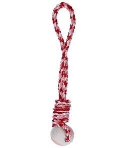 Wiggle Rope Toy with Ball - Red