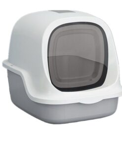 WigWagga - Low Odour Enclosed Cat Toilet Litter Box - 38cm x 49cm x 39cm