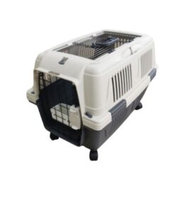 WigWagga - New Pet Plastic Kennel Travel Carrier - Grey