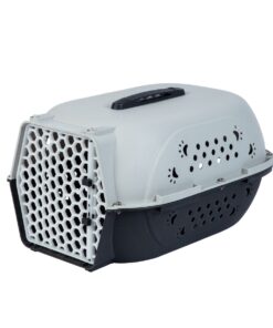 WigWagga - Pet Dog Cat Travel Carrier Box - 48cm x 32cm x 26cm - Grey