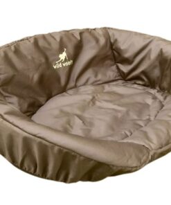 Wild Woofy Plastic Frame Bed With Padded Twill Cover - Chocolate Brown (Size: 950 x 700mm)