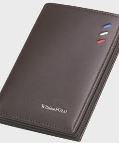 WilliamPOLO Men's Bi-fold Genuine Leather Wallet - Light Brown