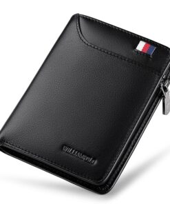 WilliamPOLO - Men's Genuine Leather Wallet - Black