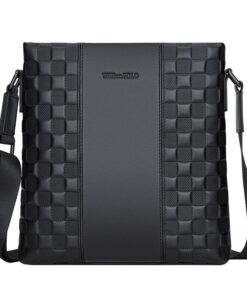 WilliamPOLO Men's Polished Design Genuine Leather Sling Bag