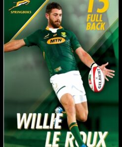 Willie le Roux - Springbok Rugby Poster with Black Frame