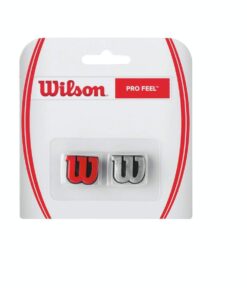 Wilson 'W' Pro Feel Racquet Vibration Dampner - 2 pack - Red & Silver