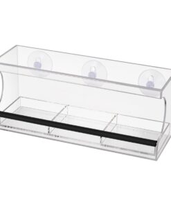 Window Bird Feeder Window Hanging Bird Feeder Viewing Box with Drain Holes