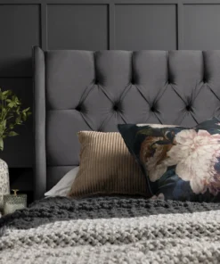 Winston King Headboard, Dark Grey