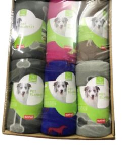 Winter Warmth Bundle: Nunbell Pet Fleece Blankets (90cmx120cm), Pack of 6