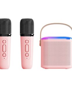Wireless Bluetooth Speaker, Karaoke Machine, Voice Changer Toy - Pink