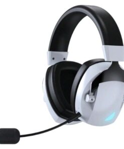 Wireless Headset With Detachable Noise Cancelling Microphone - White