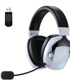 Wireless Hi-Fi Headset With Detachable Noise Cancelling Microphone - Black