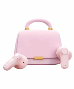 Wireless IPX5-Rated Touch-Control Earbuds With Bag Design Case - Pink