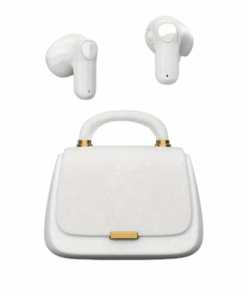 Wireless IPX5-Rated Touch-Control Earbuds With Bag Design Case - White