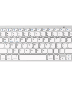 Wireless Keyboard - White & Silver Bluetooth Keyboard - Slim Mini Keyboards