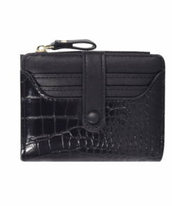 Woman Stone Style Card Holder Wallet - Black