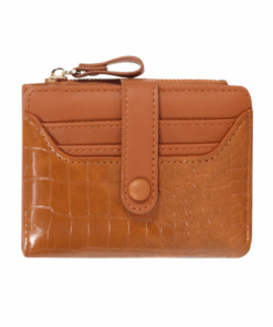 Woman Stone Style Card Holder Wallet - Brown